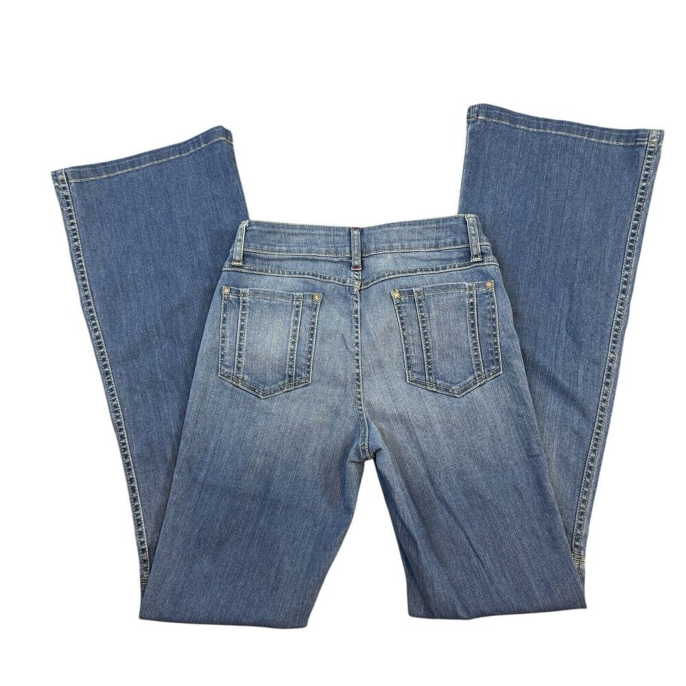 ALICE + OLIVIA Jeans Womens Size 4 Bell Bottoms Wide Leg Low Rise Distressed - Picture 14 of 14